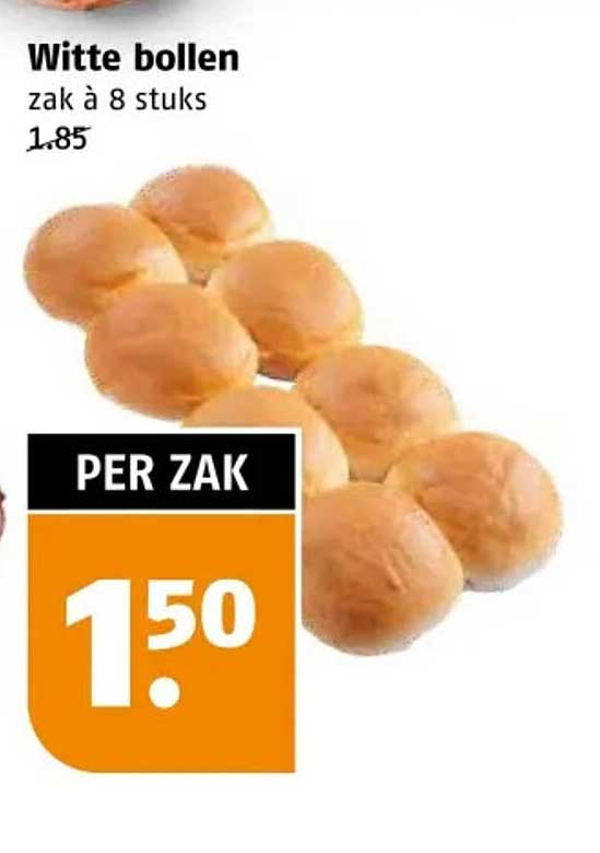 Witte bollen zak à 8 stuks