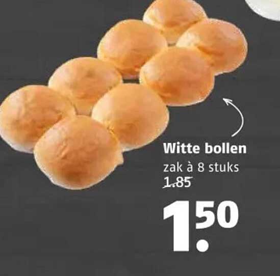 Witte bollen zak à 8 stuks