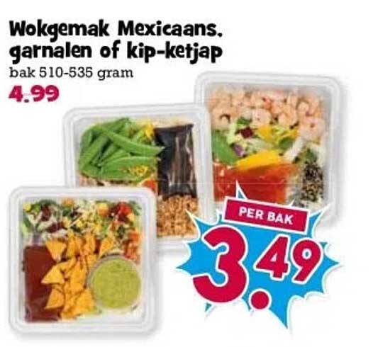 Wokgemak Mexicaans, garnalen of kip-ketjap