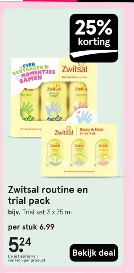 Zwitsal routine en trial pack