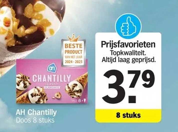 AH Chantilly Doos 8 stuks