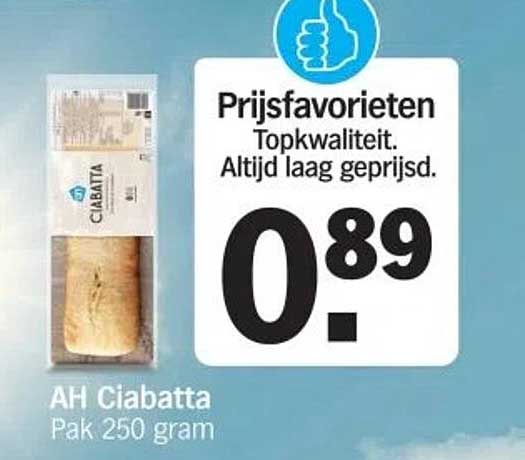 AH Ciabatta Pak 250 gram