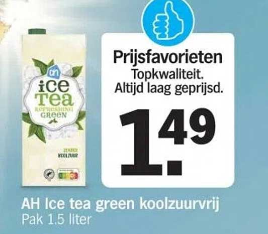 AH Ice tea green koolzuurvrij