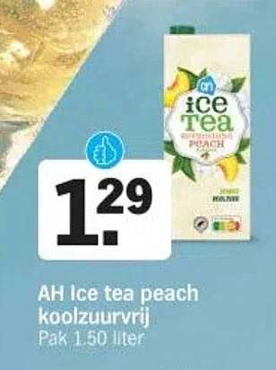 AH Ice tea peach koolzuurvrij Pak 1.50 liter