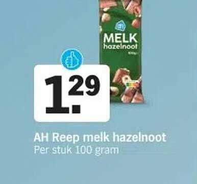 AH Reep melk hazelnoot
