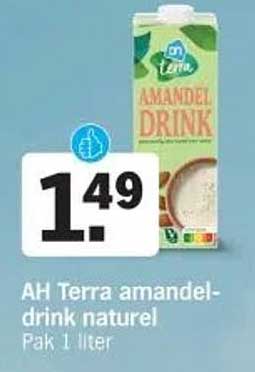 AH Terra amandel-drink naturel Pak 1 liter