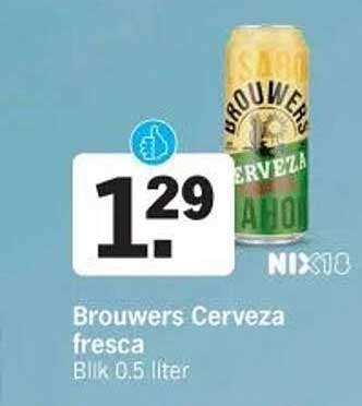 Brouwers Cerveza fresca Blik 0.5 liter