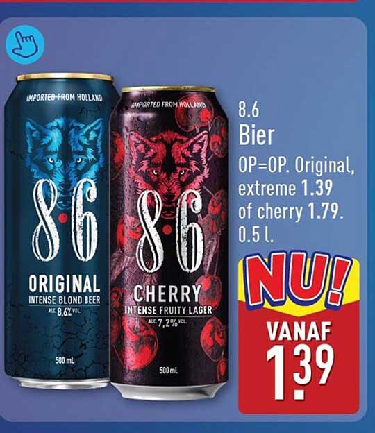 8.6 Bier OP=OP. Original, extreme of cherry