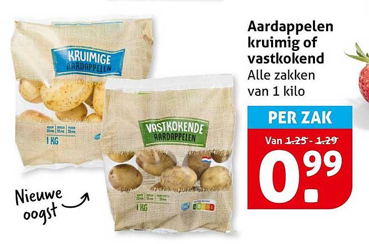 Aardappelen kruimig of vastkokend Alle zakken van 1 kilo PER ZAK