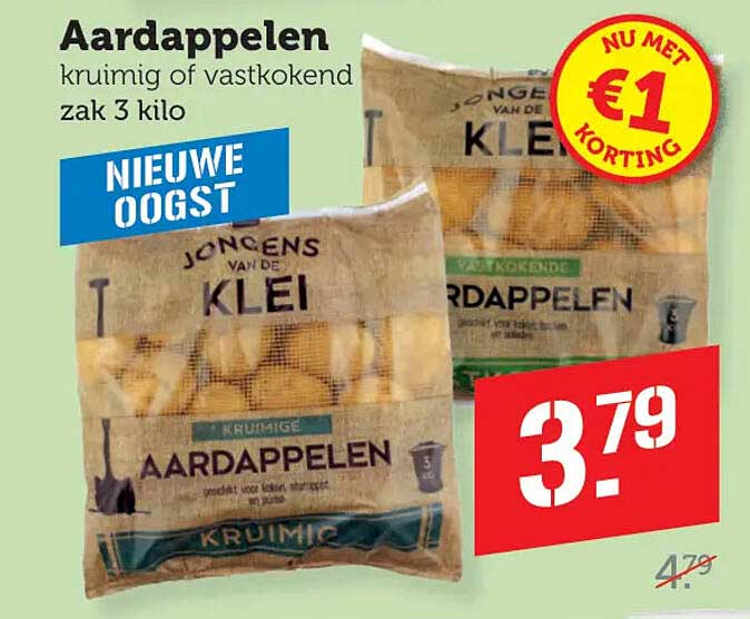 Aardappelen kruimig of vastkokend zak 3 kilo
