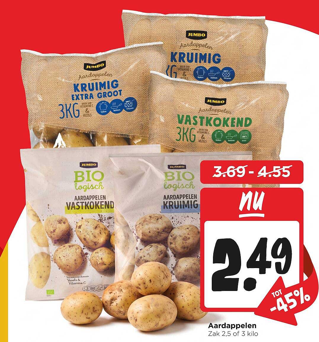 Aardappelen Zak 2,5 of 3 kilo