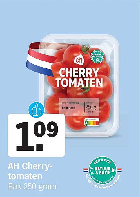 AH Cherry-tomaten Bak 250 gram