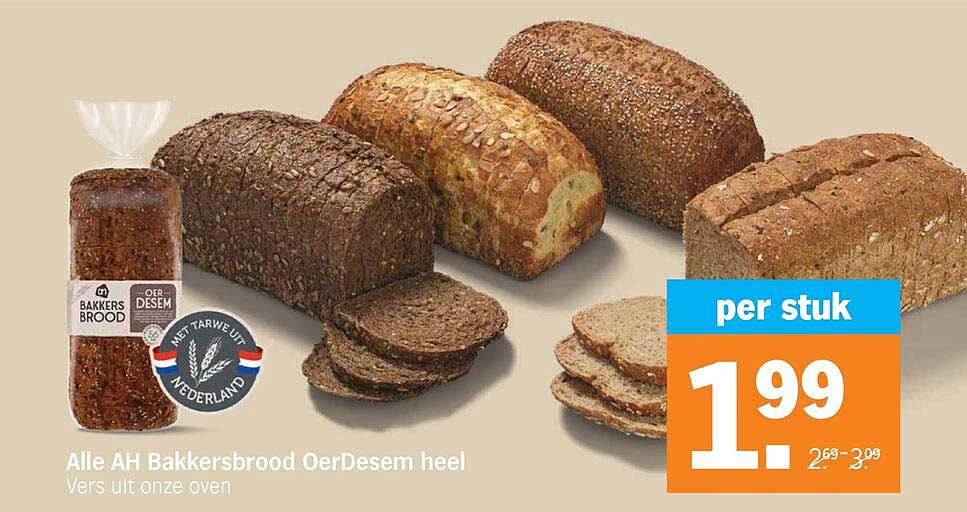 Alle AH Bakkersbrood OerDesem heel Vers uit onze oven