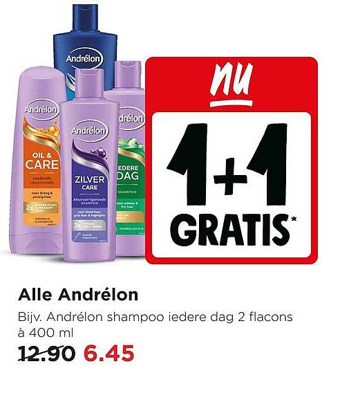 Alle Andrélon 1+1 gratis