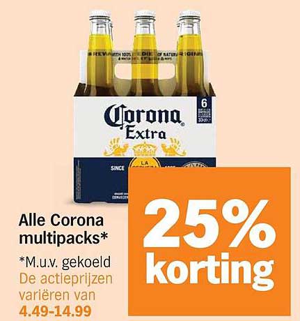 Alle Corona multipacks* 25% korting