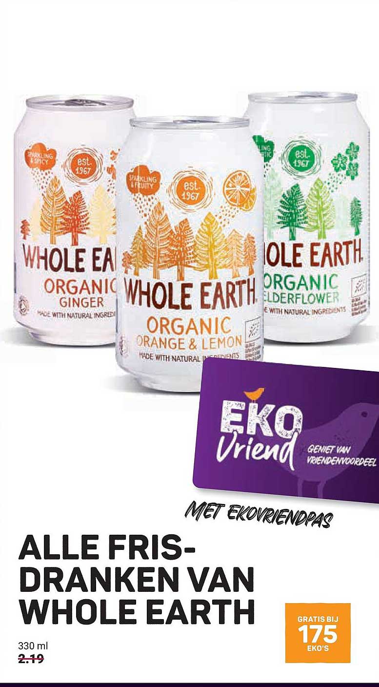 ALLE FRIS-DRANKEN VAN WHOLE EARTH