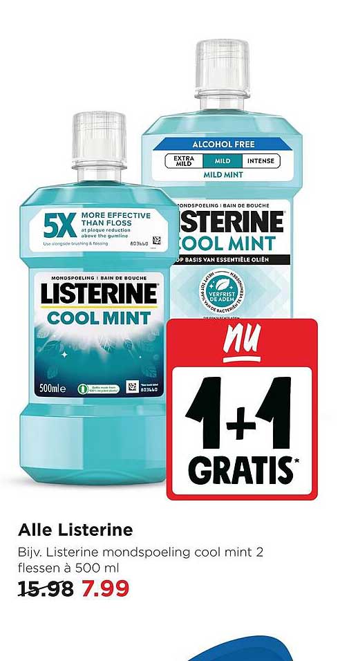 Alle Listerine 1+1 GRATIS