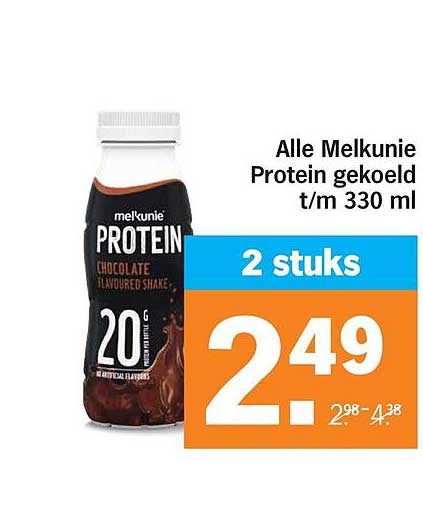 Alle Melkunie Protein gekoeld t/m 330 ml 2 stuks