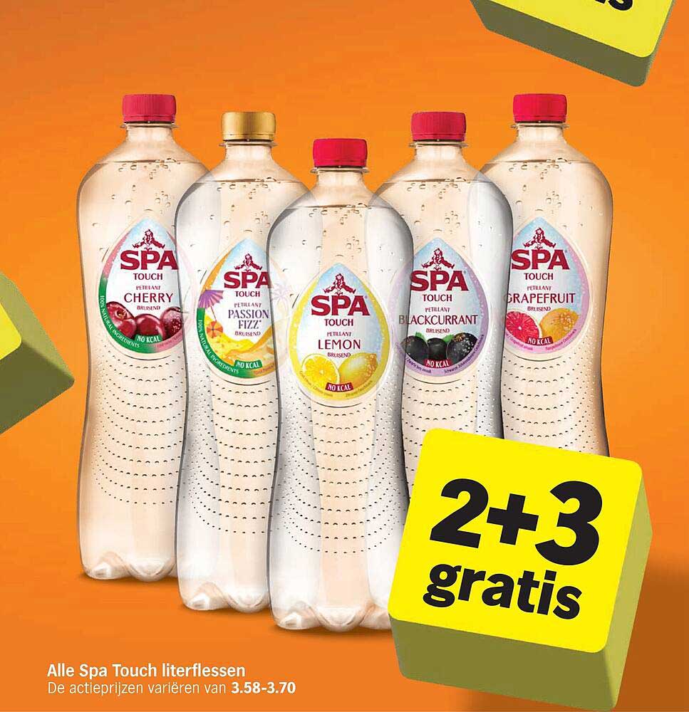 Alle Spa Touch literflessen 2+3 gratis