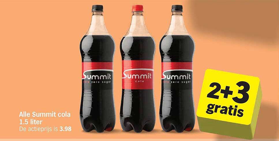 Alle Summit cola 1.5 liter 2+3 gratis