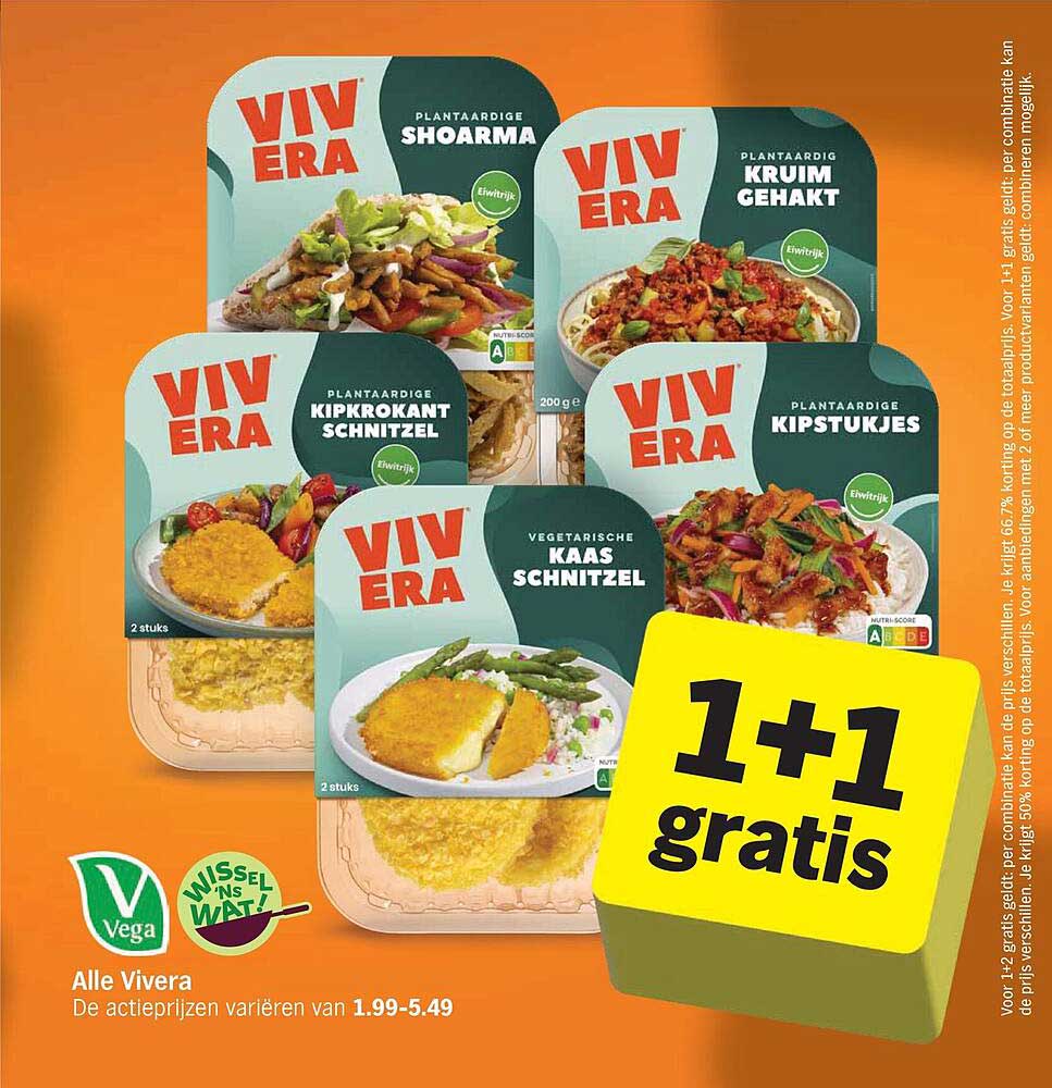 Alle Vivera 1+1 gratis