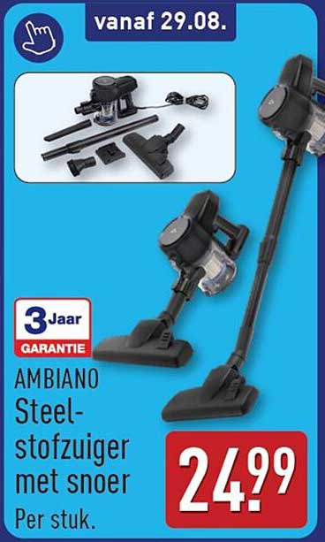 AMBIANO Steel-stofzuiger met snoer