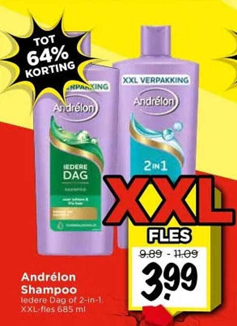 Andrélon Shampoo Iedere Dag of 2-in-1 XXL fles 685 ml