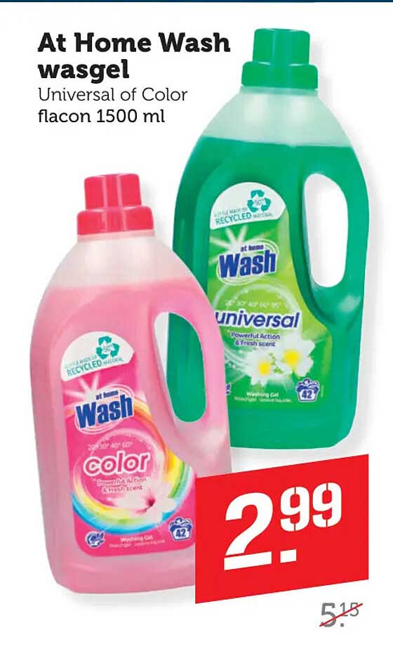 At Home Wash wasgel Universal of Color flacon 1500 ml