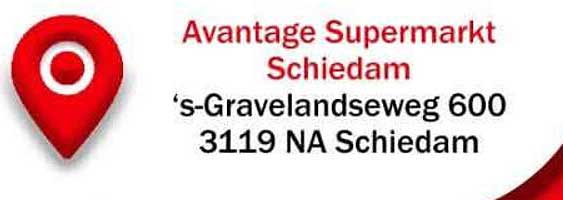 Avantage Supermarkt Schiedam 's-Gravelandseweg 600 3119 NA Schiedam