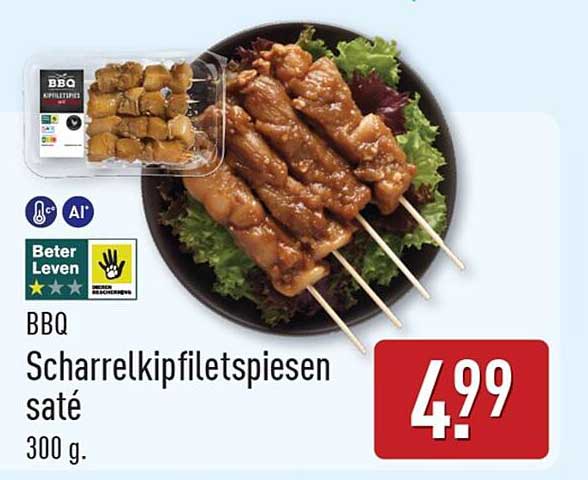 BBQ Scharrelkipfiletspiesen saté