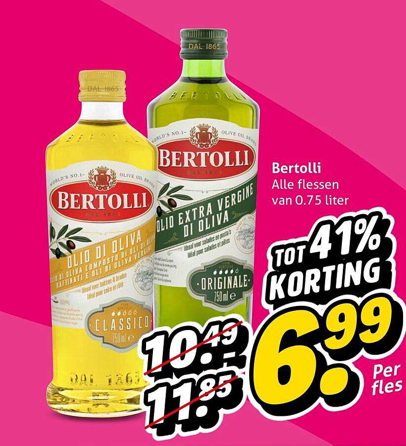 Bertolli Alle flessen van 0.75 liter tot 41% korting