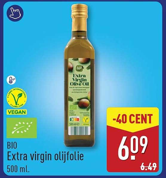 BIO Extra virgin olijfolie 500 ml. -40 CENT