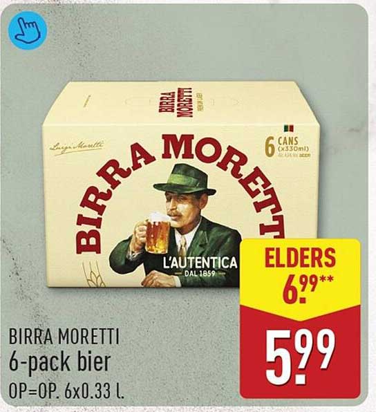 BIRRA MORETTI 6-pack bier