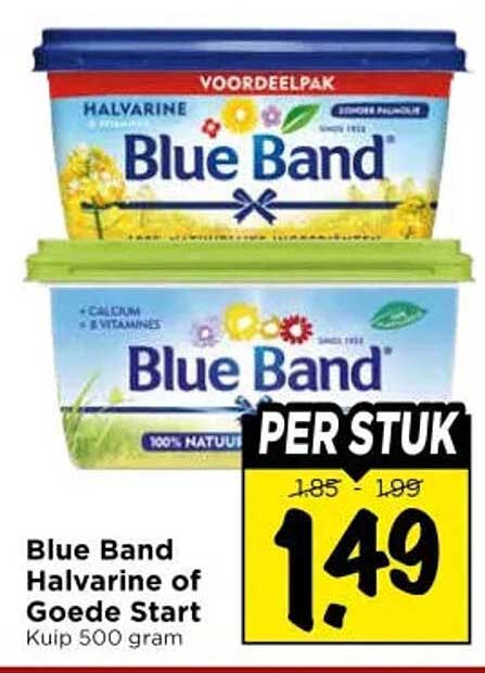 Blue Band Halvarine of Goede Start Kuip 500 gram PER STUK
