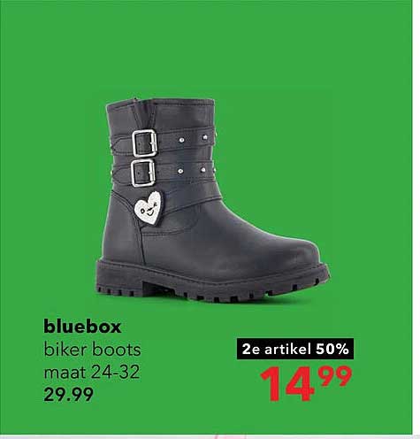 bluebox biker boots maat 24-32 2e artikel 50%
