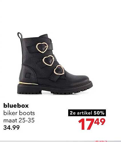 bluebox biker boots maat 25-35 2e artikel 50%