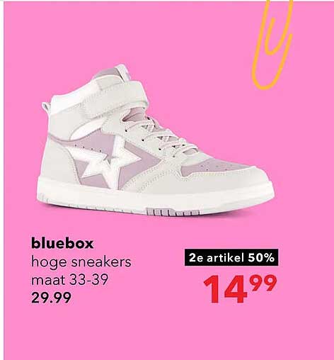 bluebox hoge sneakers maat 33-39 2e artikel 50%