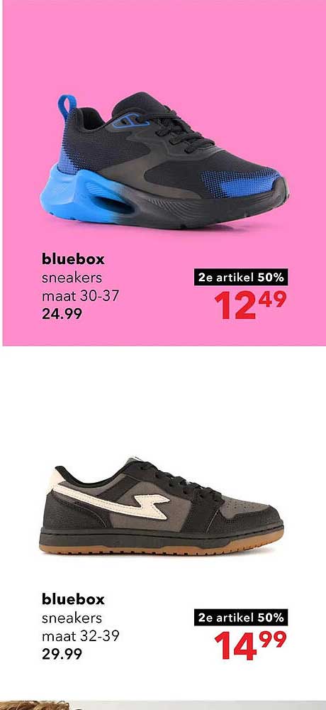 bluebox sneakers maat 30-37 2e artikel 50%