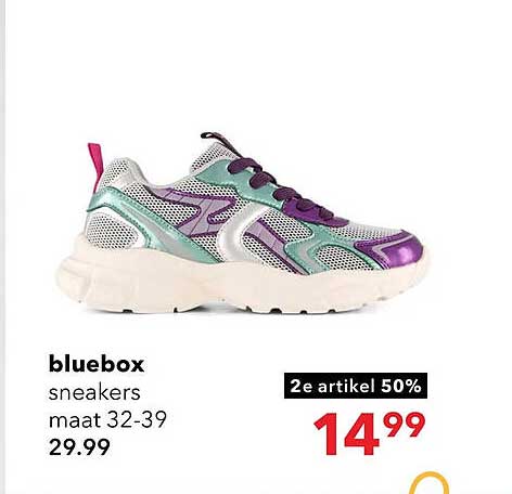 bluebox sneakers maat 32-39 2e artikel 50%