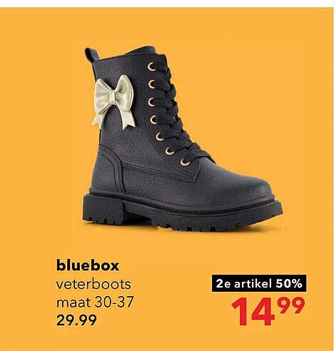 bluebox veterboots maat 30-37 2e artikel 50%
