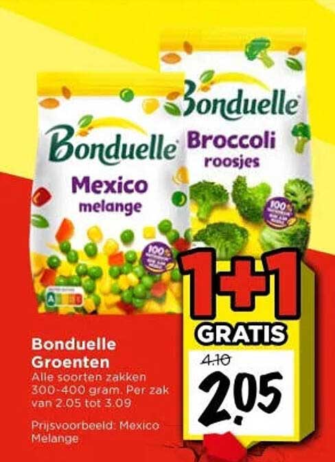 Bonduelle Groenten 1+1 GRATIS