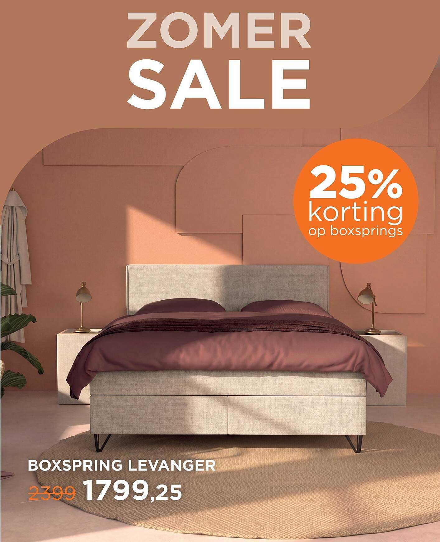 BOXSPRING LEVANGER 25% korting op boxsprings
