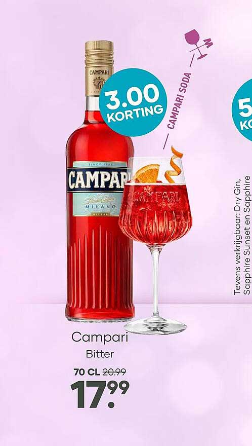 Campari Bitter 3.00 korting