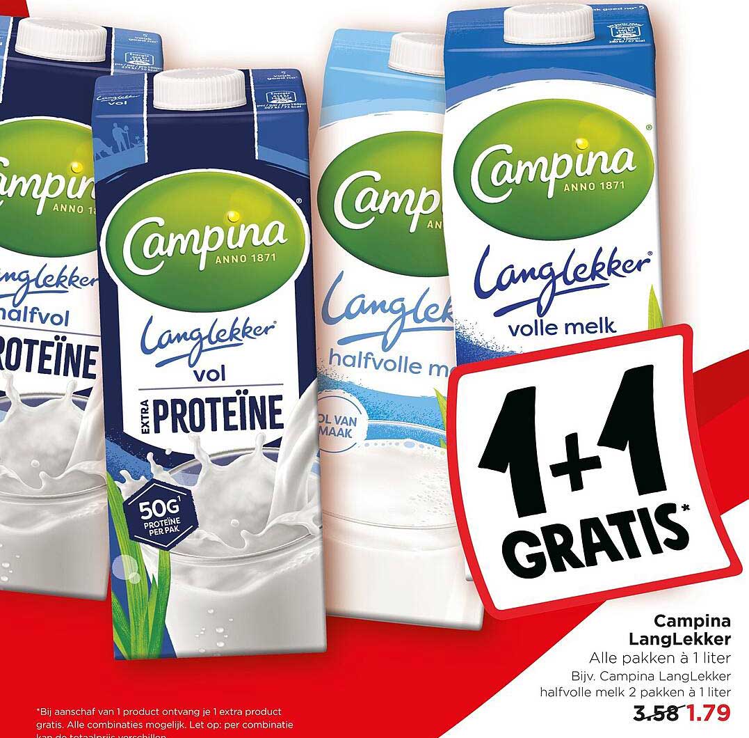 Campina LangLekker 1+1 gratis