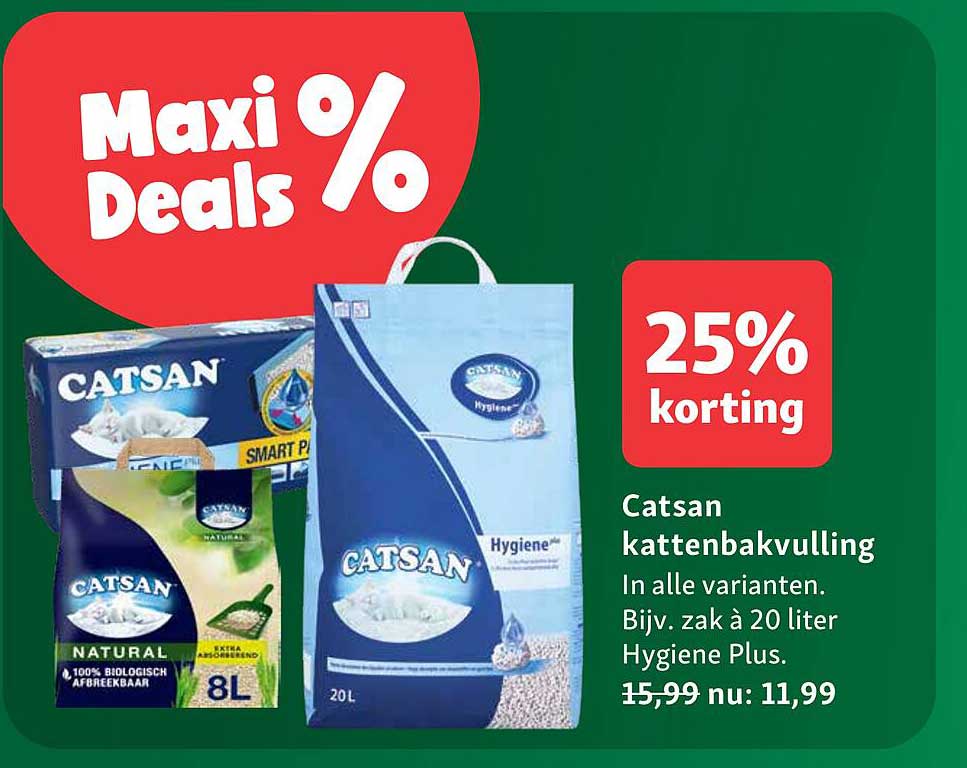 Catsan kattenbakvulling 25% korting