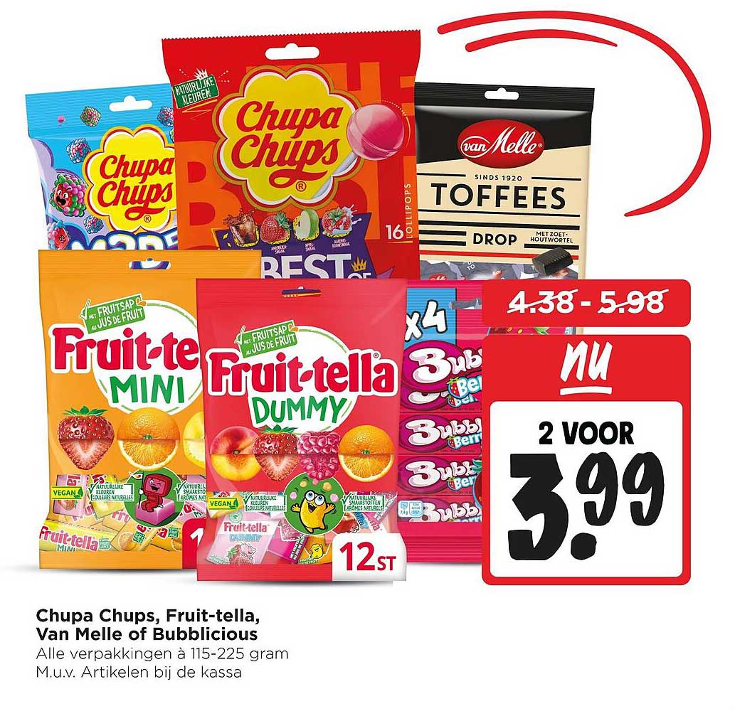 Chupa Chups, Fruit-tella, Van Melle of Bubblicious