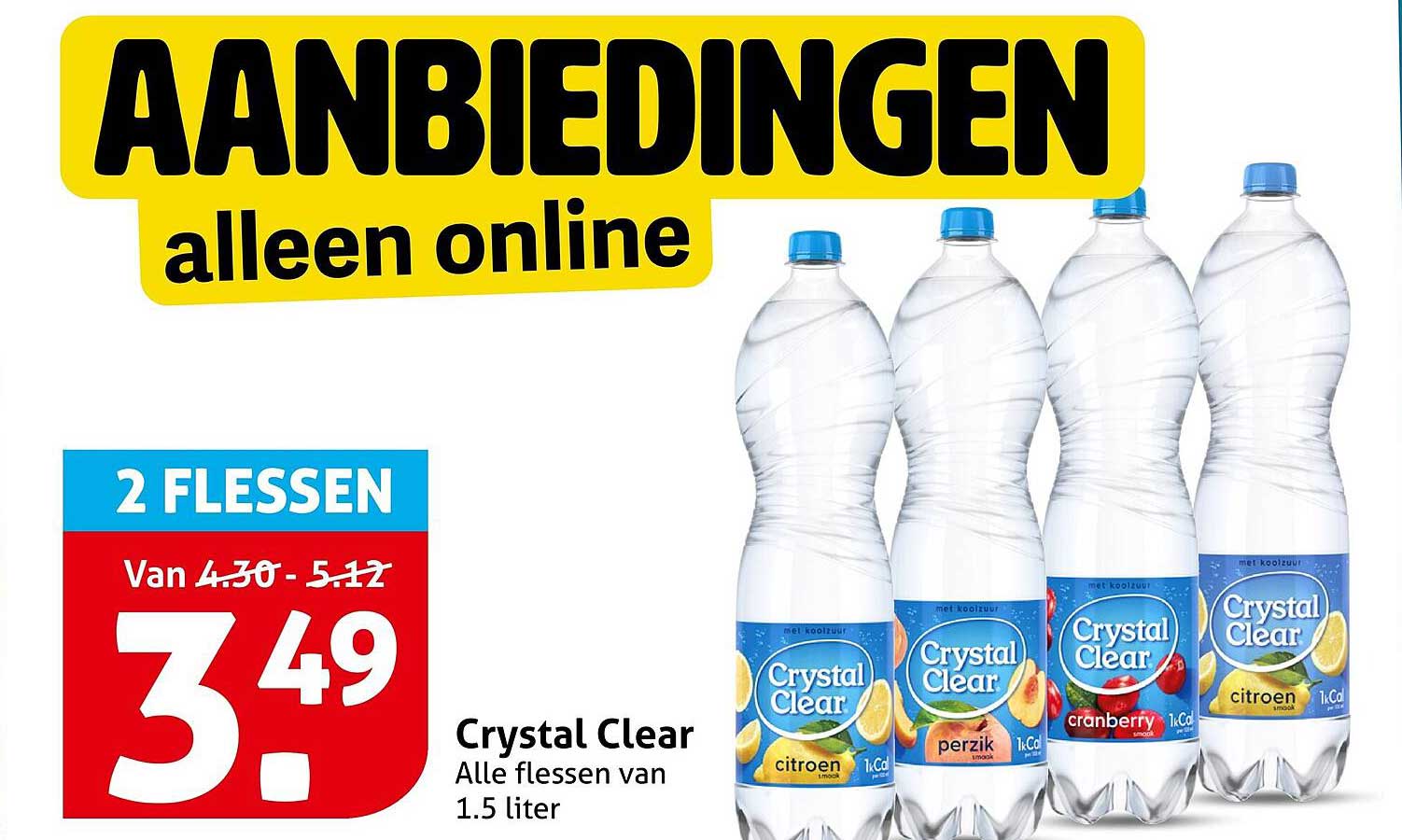Crystal Clear Alle flessen van 1.5 liter 2 FLESSEN