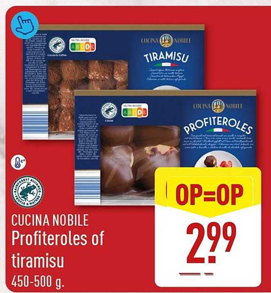 CUCINA NOBILE Profiteroles of tiramisu 450-500 g. OP=OP