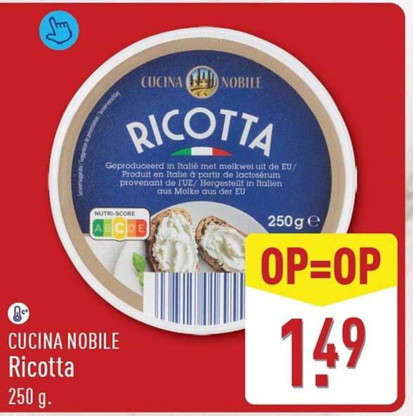 CUCINA NOBILE Ricotta 250 g. OP=OP