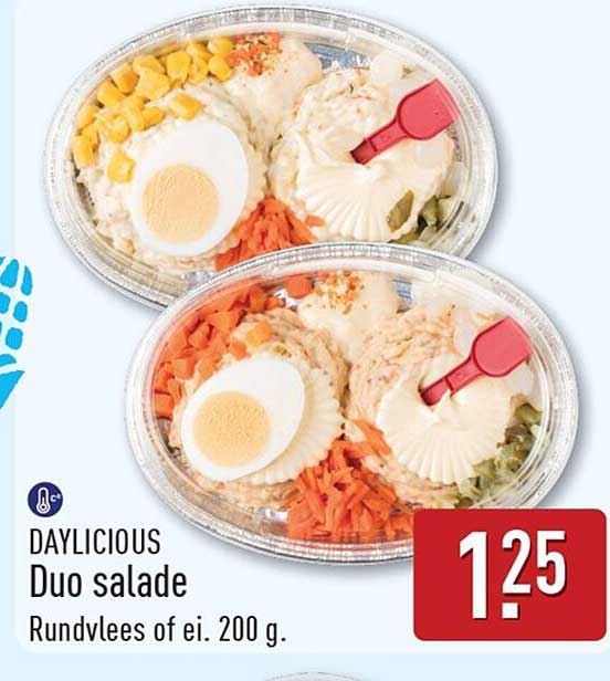 DAYLICIOUS Duo salade Rundvlees of ei. 200 g.